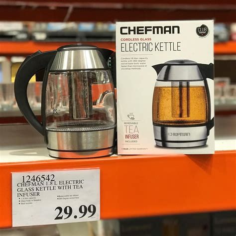 chefman electric precision kettle box|chefman electric kettle costco.